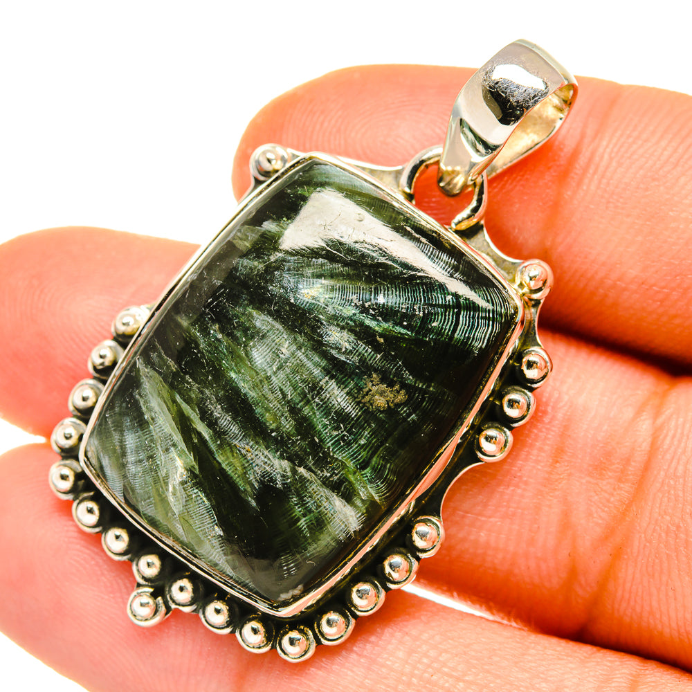 Seraphinite Pendants handcrafted by Anasilvercos - PD4885