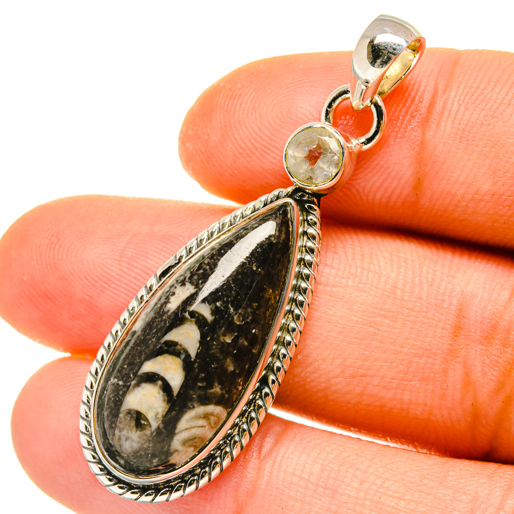 Orthoceras Fossil Pendants handcrafted by Anasilvercos - PD4893