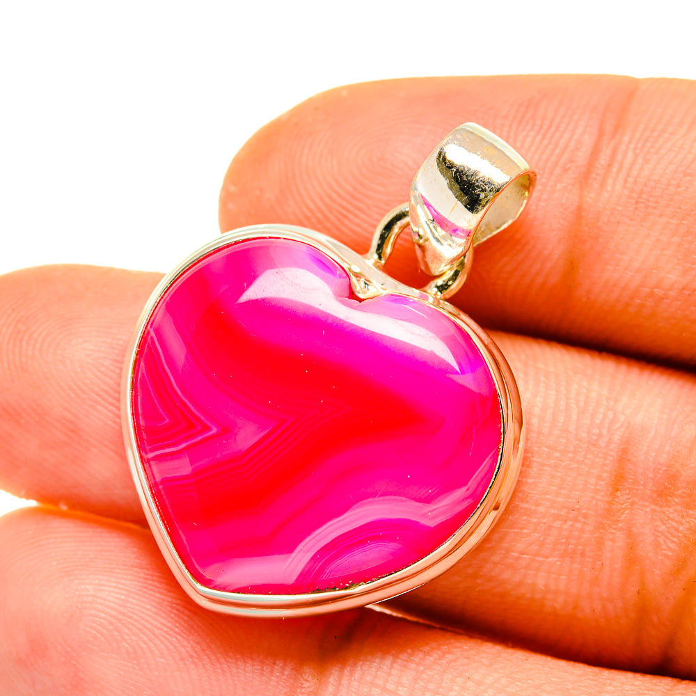 Pink Botswana Agate Pendants handcrafted by Anasilvercos - PD4905