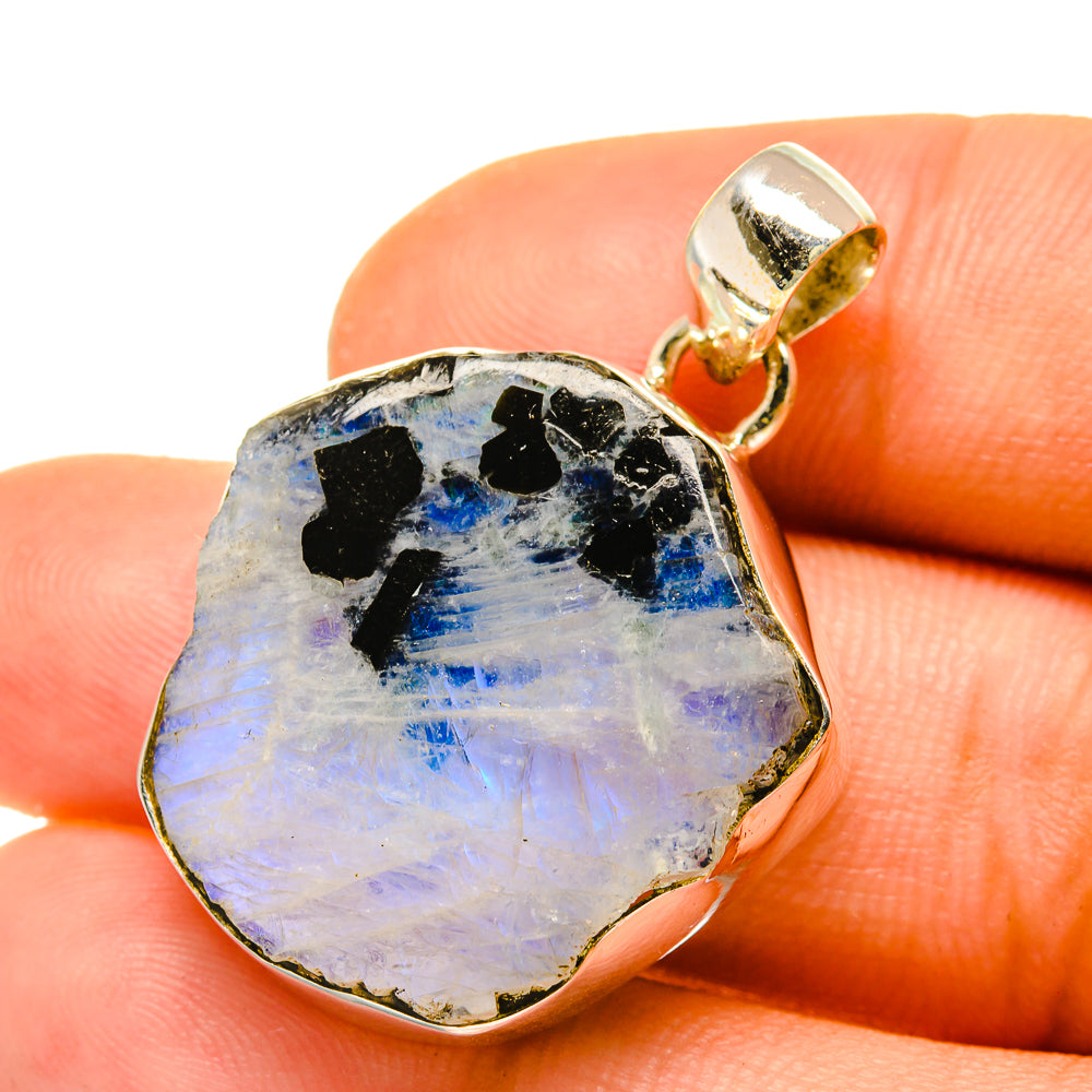 Rainbow Moonstone Pendants handcrafted by Anasilvercos - PD4910