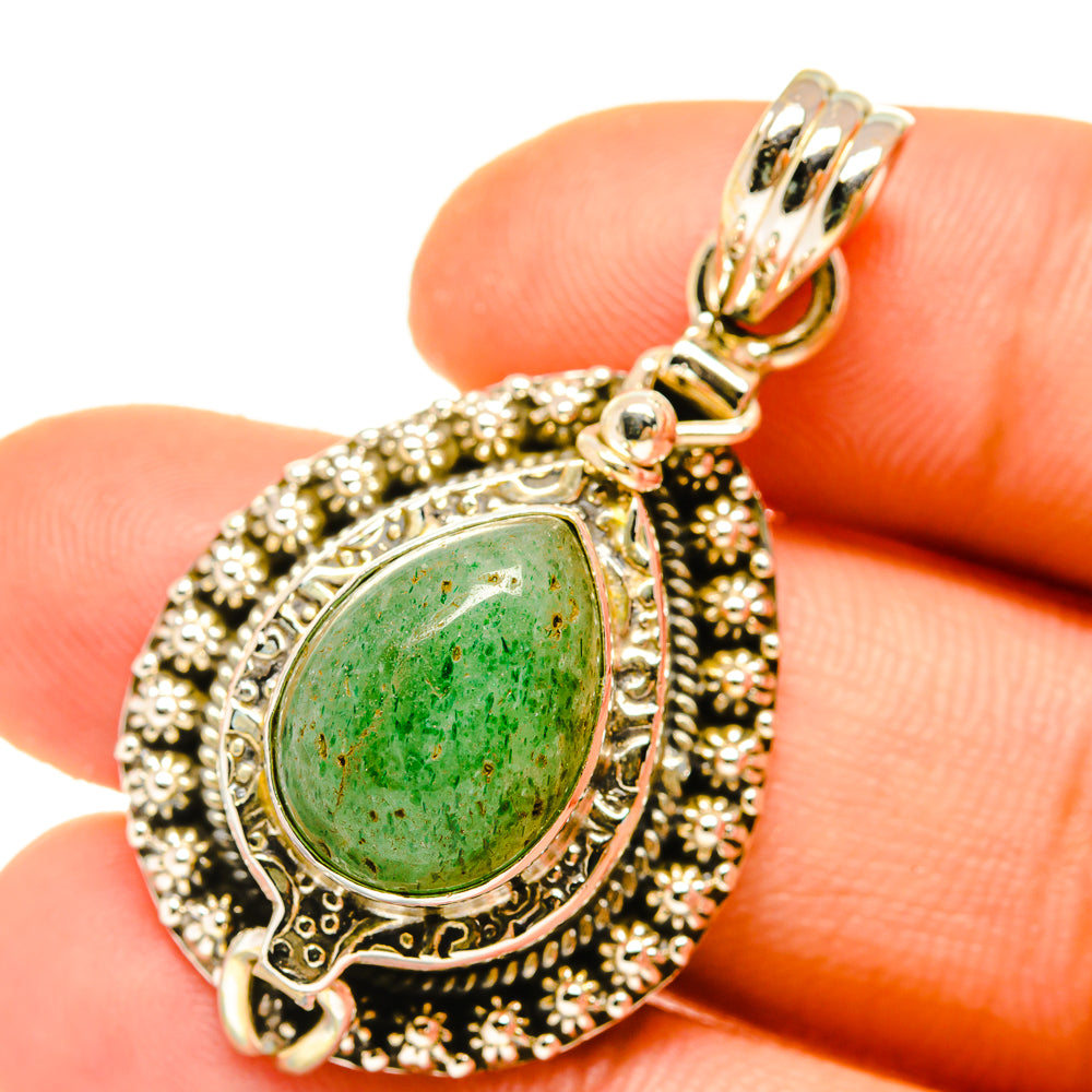 Green Aventurine Pendants handcrafted by Anasilvercos - PD4915
