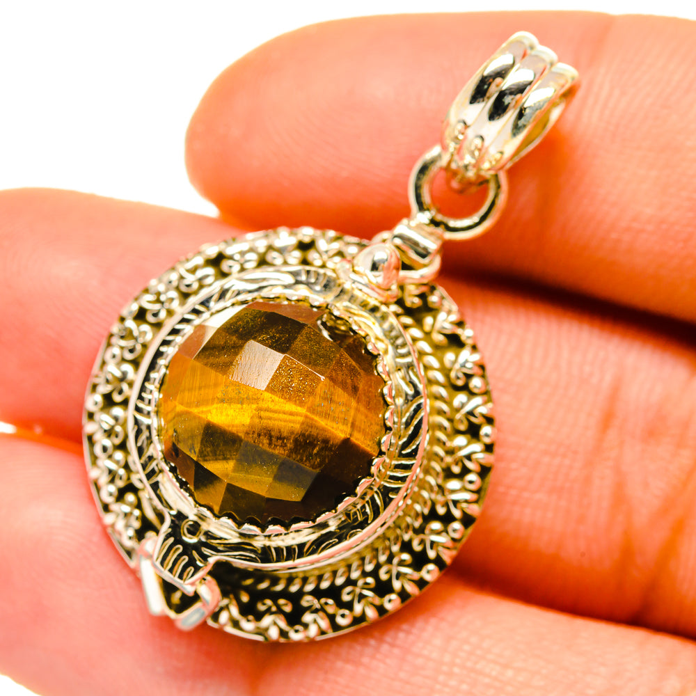 Tiger Eye Pendants handcrafted by Anasilvercos - PD4917