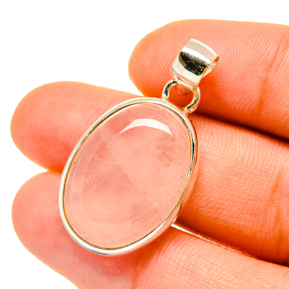 Rose Quartz Pendants handcrafted by Anasilvercos - PD4929