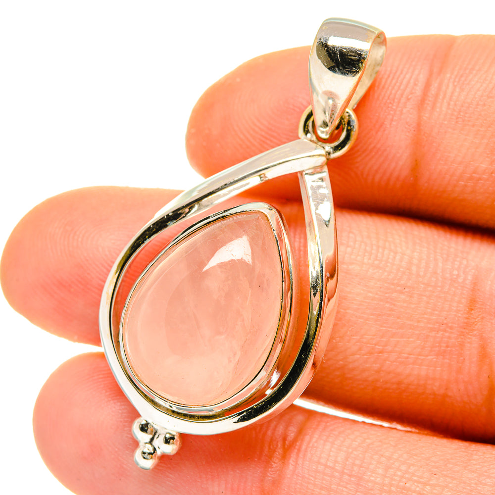 Rose Quartz Pendants handcrafted by Anasilvercos - PD4932