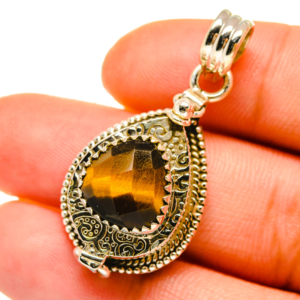 Tiger Eye Pendants handcrafted by Anasilvercos - PD4936