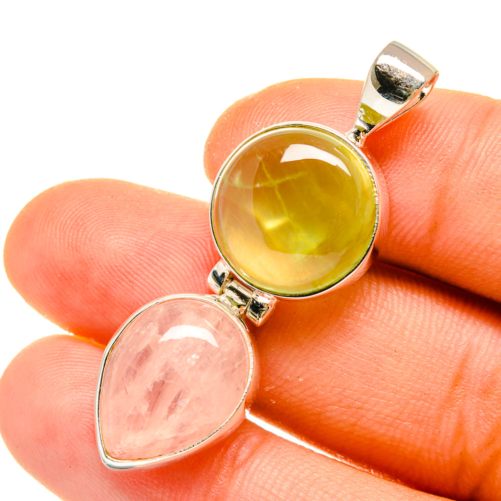 Prehnite Pendants handcrafted by Anasilvercos - PD4945