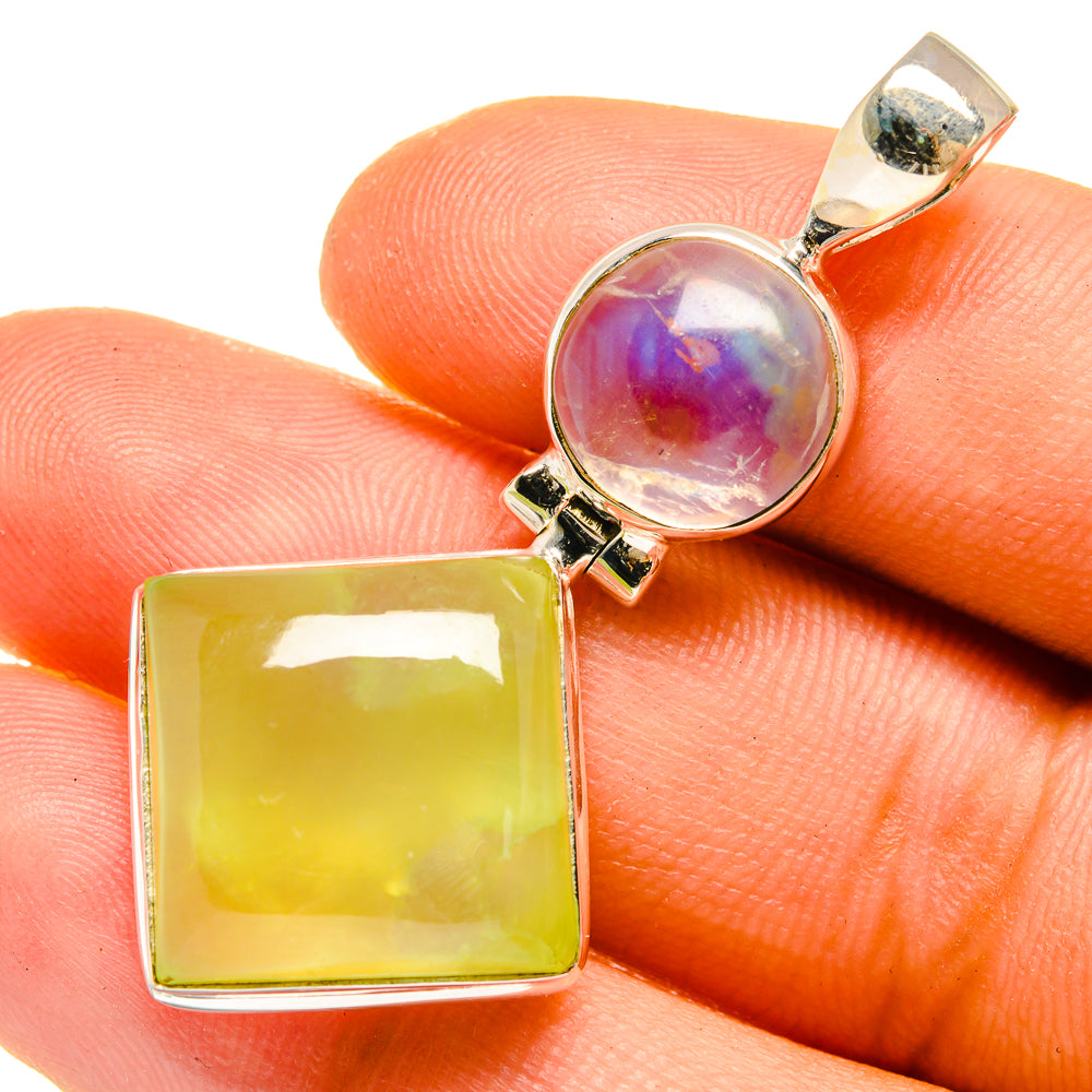 Prehnite Pendants handcrafted by Anasilvercos - PD4947