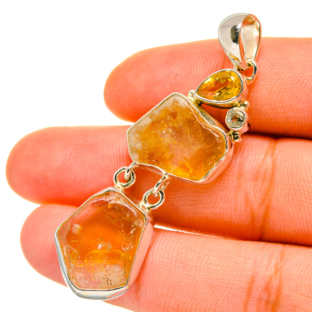 Citrine Pendants handcrafted by Anasilvercos - PD4953