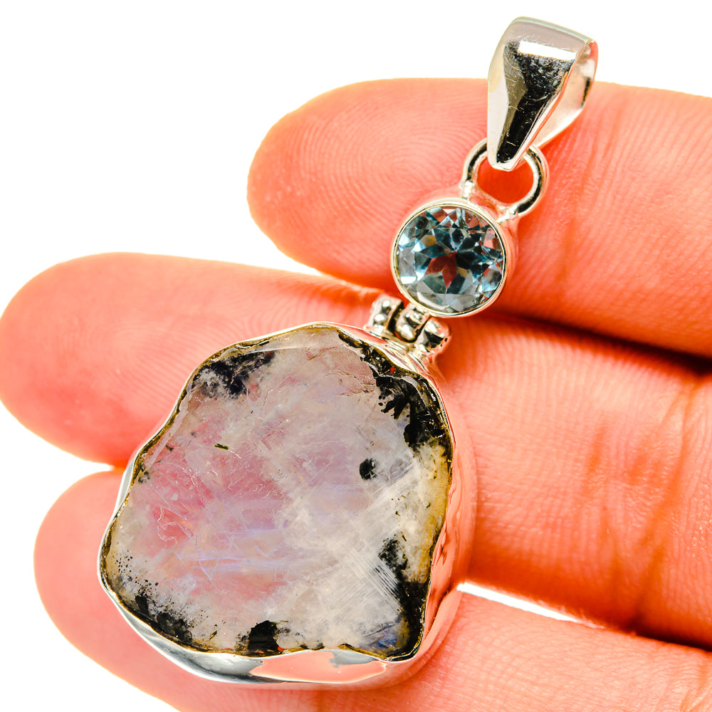Rainbow Moonstone Pendants handcrafted by Anasilvercos - PD4962