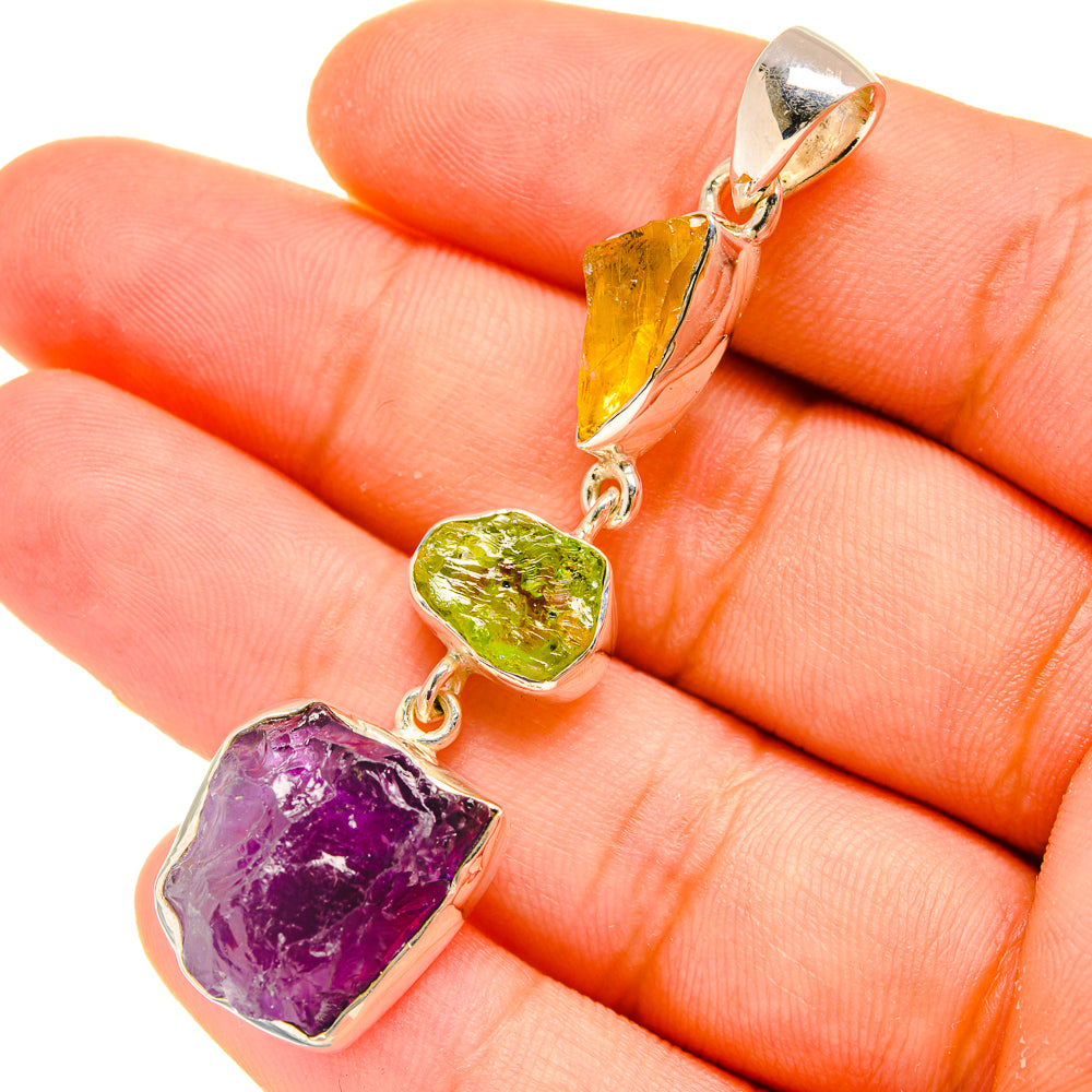 Amethyst Pendants handcrafted by Anasilvercos - PD4972