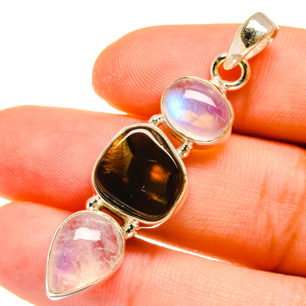 Mexican Fire Agate Pendants handcrafted by Anasilvercos - PD4974