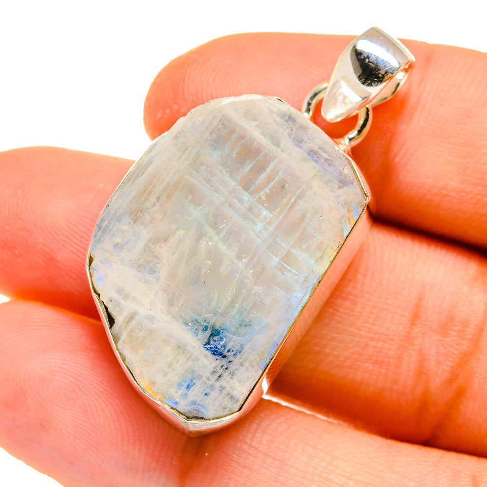 Rainbow Moonstone Pendants handcrafted by Anasilvercos - PD4975