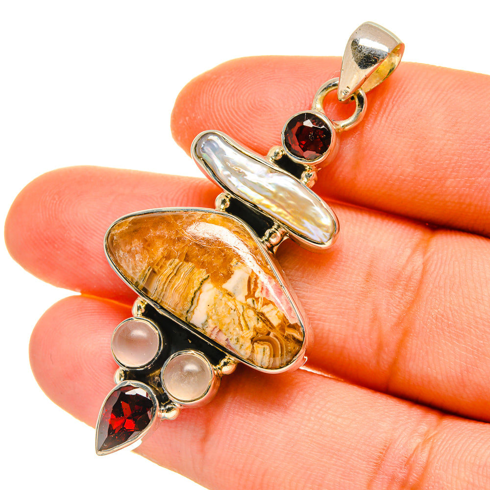 Ocean Jasper Pendants handcrafted by Anasilvercos - PD4979
