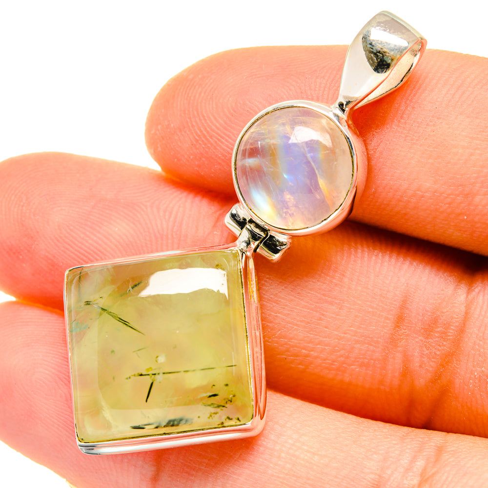 Prehnite Pendants handcrafted by Anasilvercos - PD4992