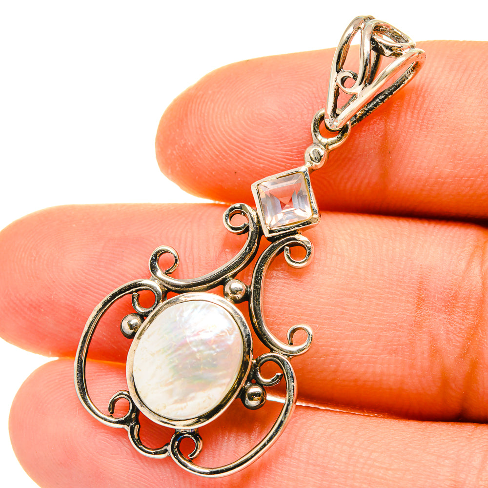 Mother Of Pearl Pendants handcrafted by Anasilvercos - PD5012