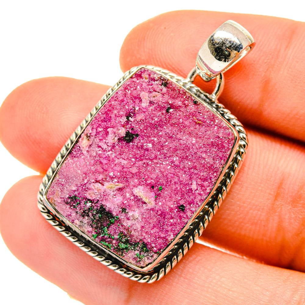 Cobalto Calcite Druzy Pendants handcrafted by Anasilvercos - PD5021
