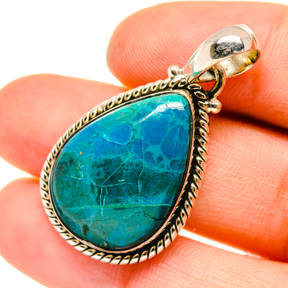 Chrysocolla Pendants handcrafted by Anasilvercos - PD5033