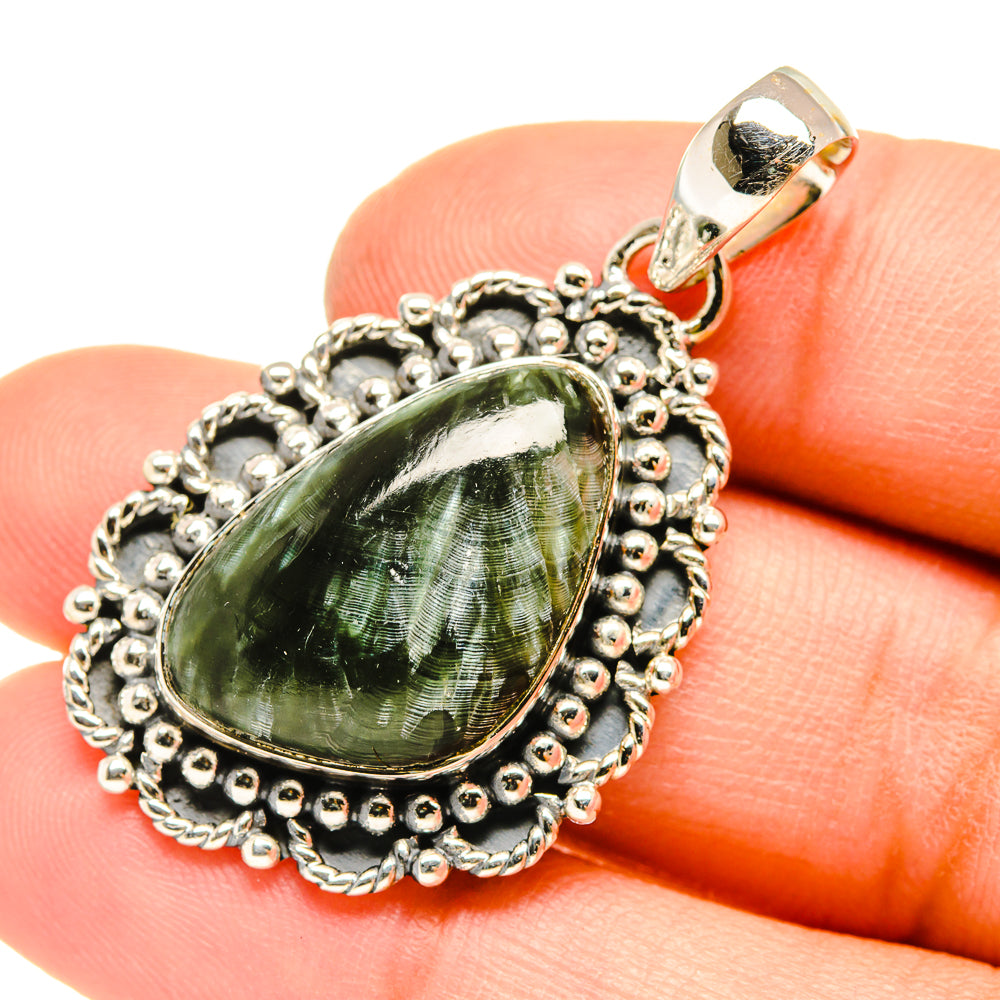 Seraphinite Pendants handcrafted by Anasilvercos - PD5059