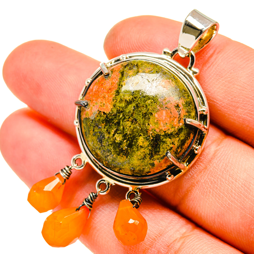 Unakite Pendants handcrafted by Anasilvercos - PD5065