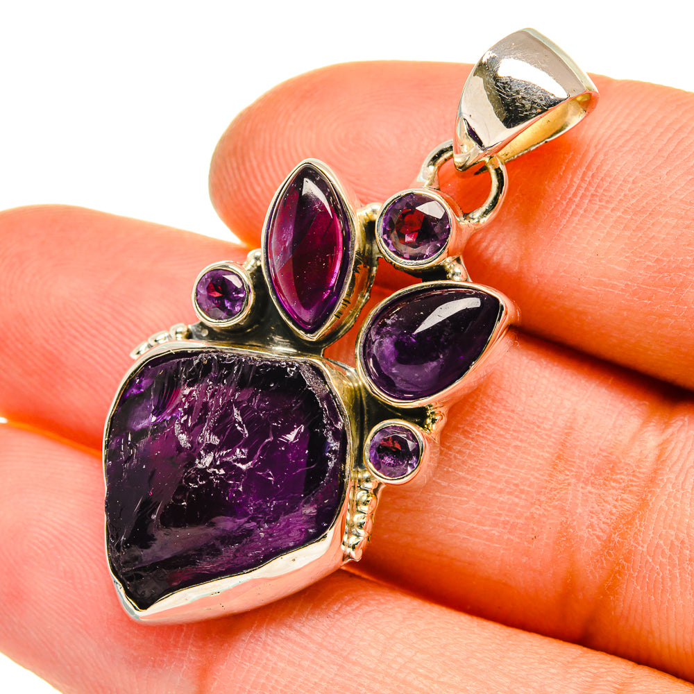 Amethyst Pendants handcrafted by Anasilvercos - PD5072
