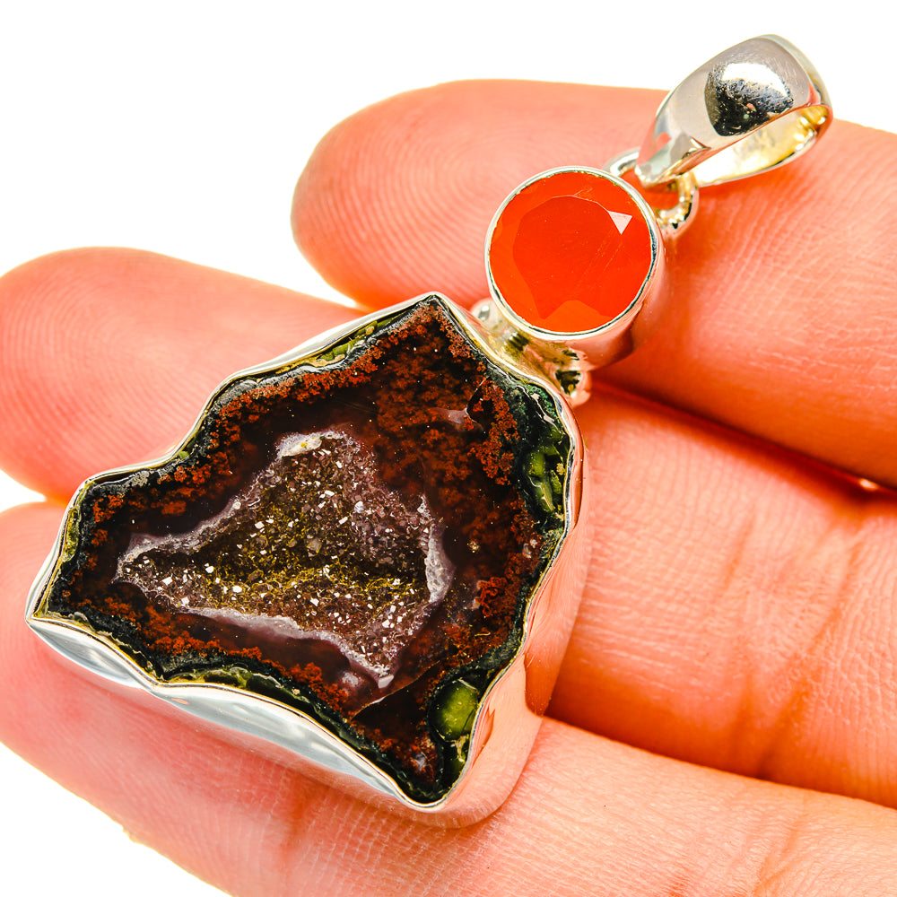 Coconut Geode Druzy Pendants handcrafted by Anasilvercos - PD5083