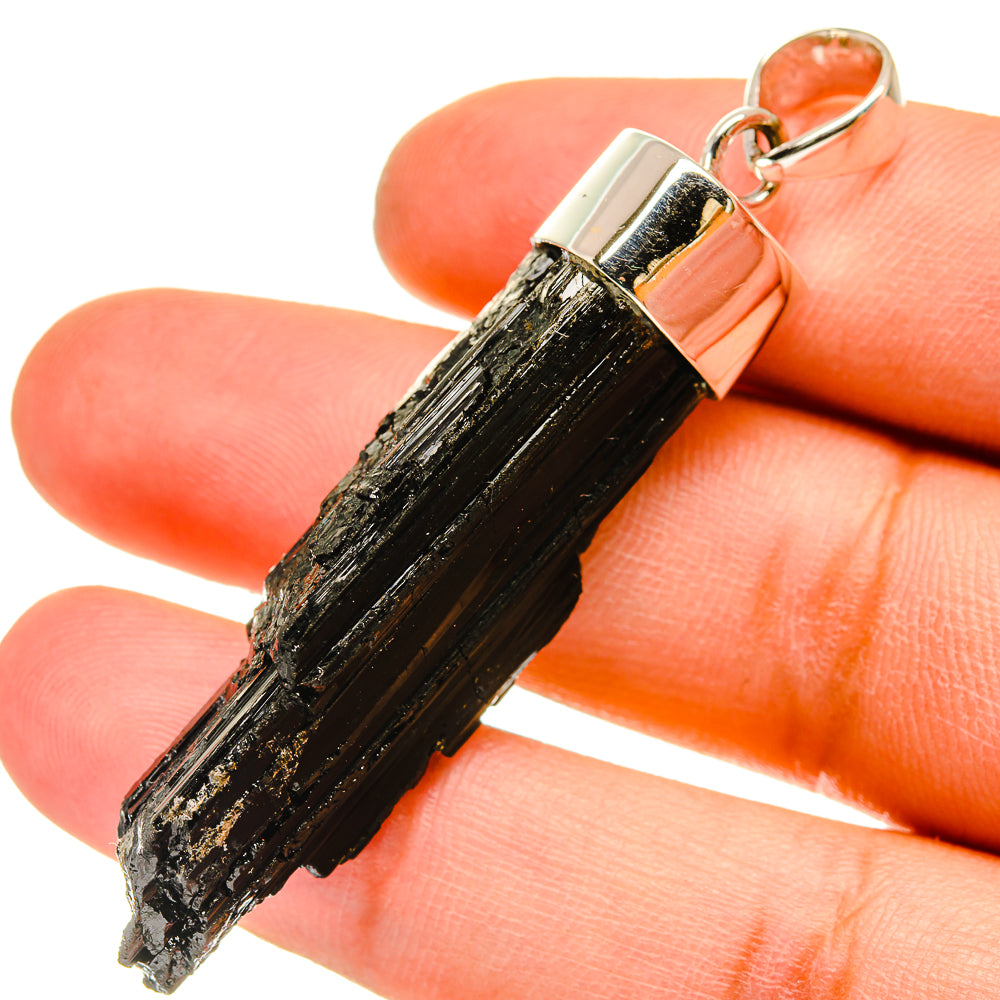 Black Tourmaline Pendants handcrafted by Anasilvercos - PD5086