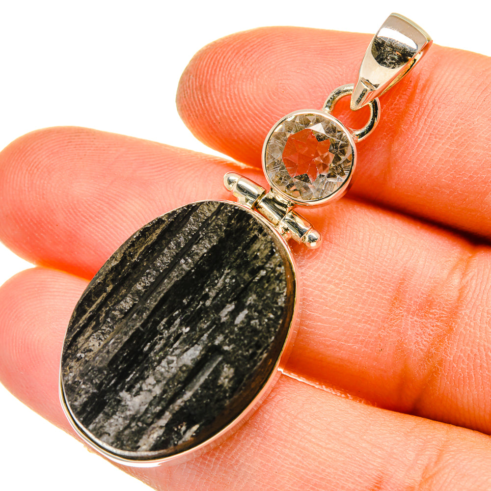 Black Tourmaline Pendants handcrafted by Anasilvercos - PD5087