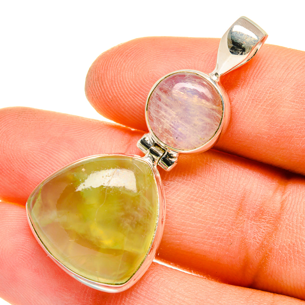 Prehnite Pendants handcrafted by Anasilvercos - PD5102