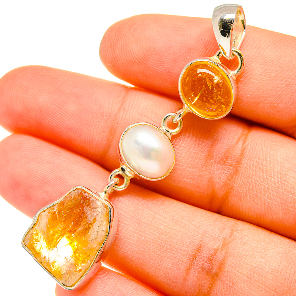 Citrine Pendants handcrafted by Anasilvercos - PD5114
