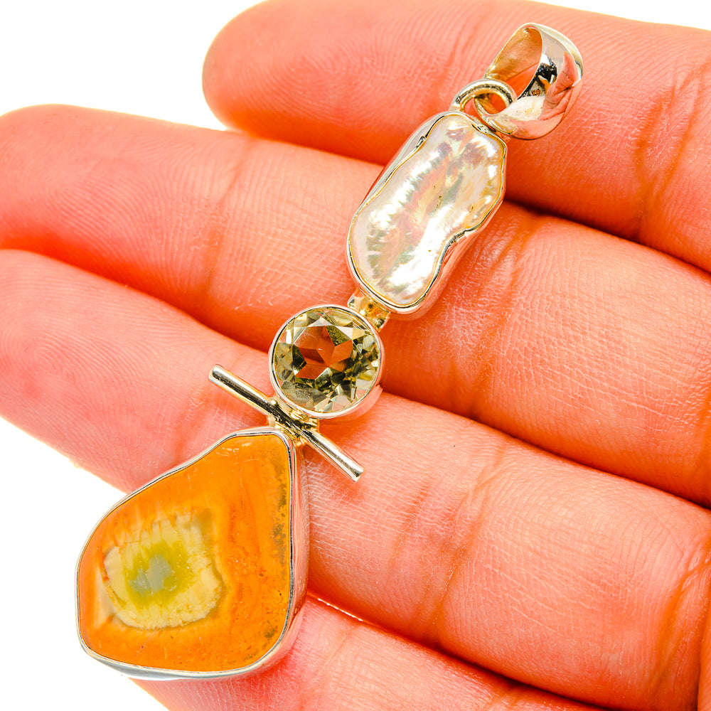 Willow Creek Jasper Pendants handcrafted by Anasilvercos - PD5118