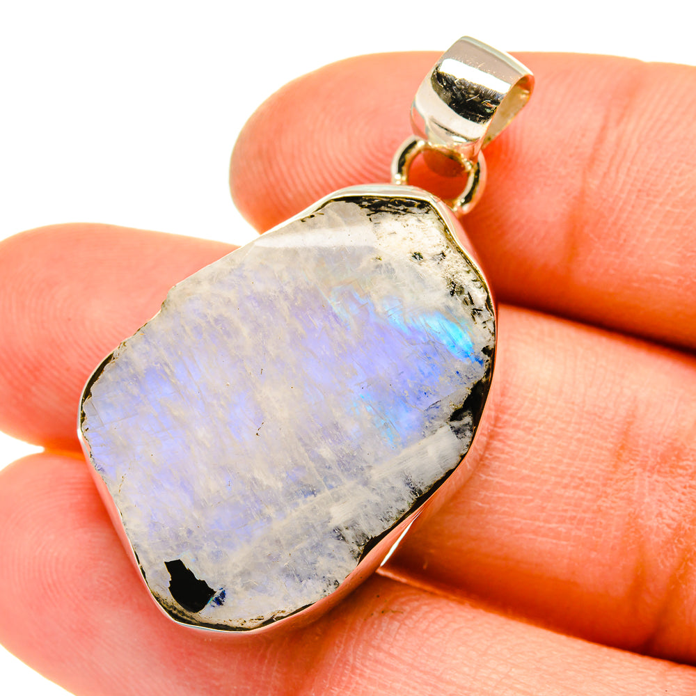 Rainbow Moonstone Pendants handcrafted by Anasilvercos - PD5127