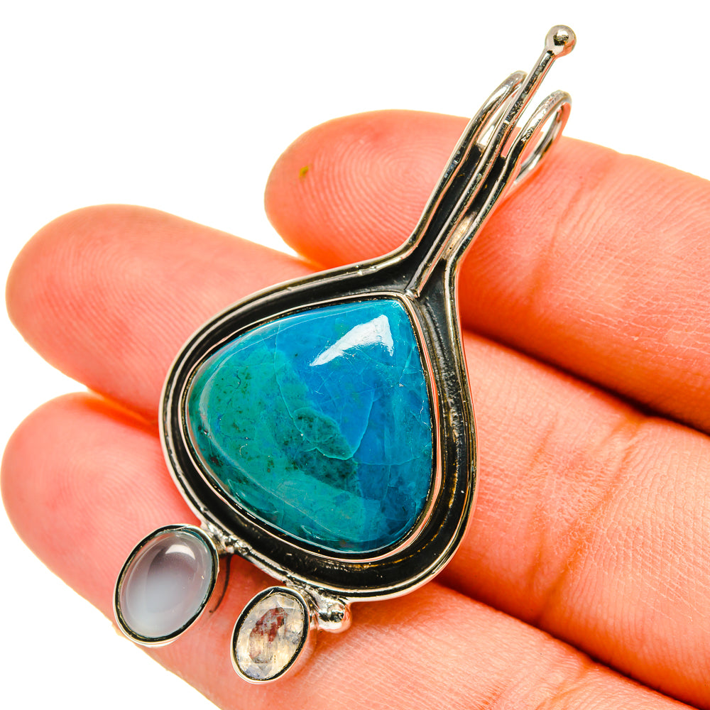 Chrysocolla Pendants handcrafted by Anasilvercos - PD5136