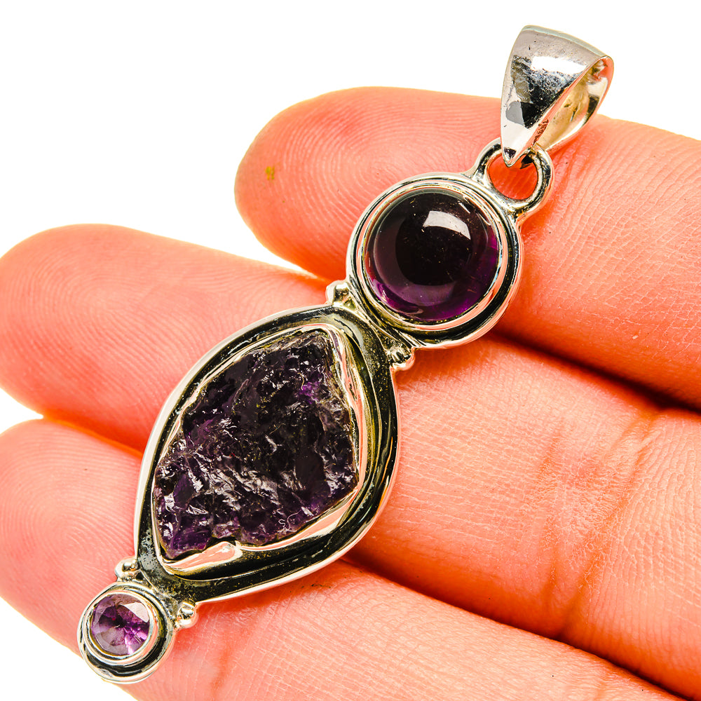 Amethyst Pendants handcrafted by Anasilvercos - PD5138