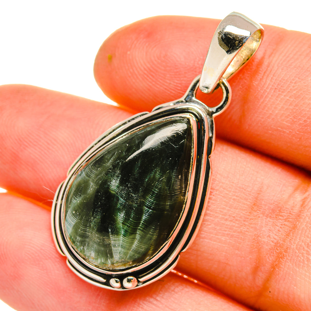 Seraphinite Pendants handcrafted by Anasilvercos - PD5141