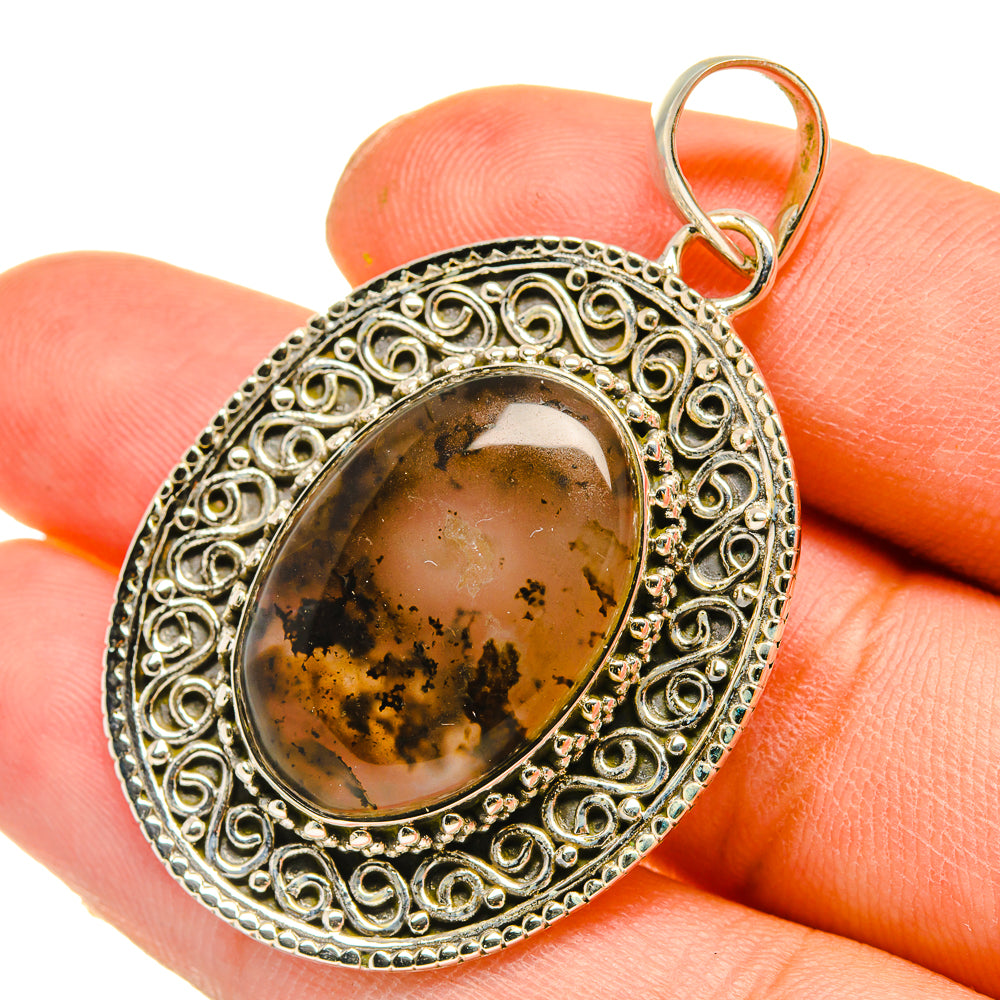 Plume Agate Pendants handcrafted by Anasilvercos - PD5146