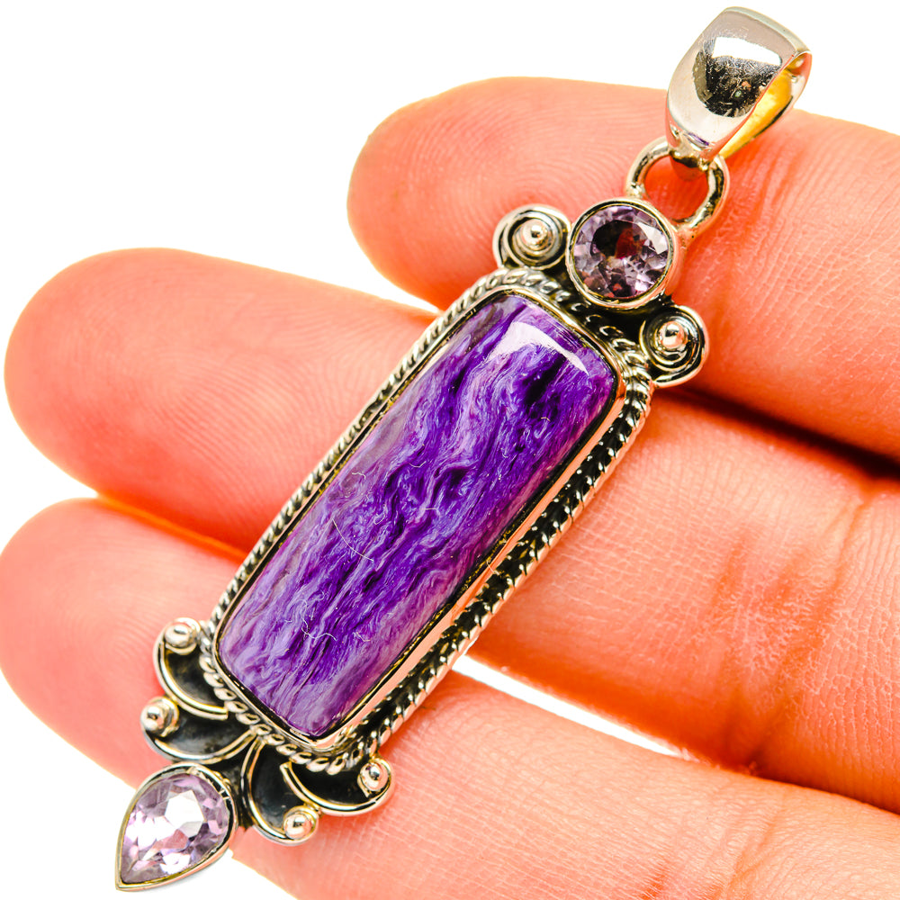 Charoite Pendants handcrafted by Anasilvercos - PD5155