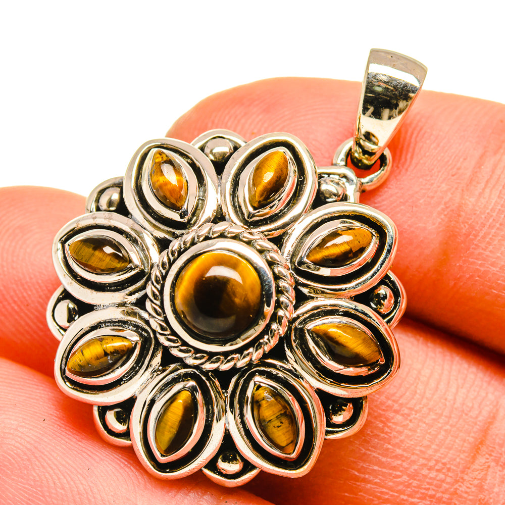 Tiger Eye Pendants handcrafted by Anasilvercos - PD5166
