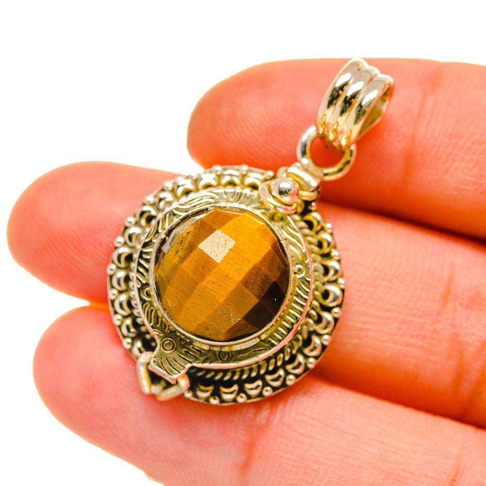 Tiger Eye Pendants handcrafted by Anasilvercos - PD5174