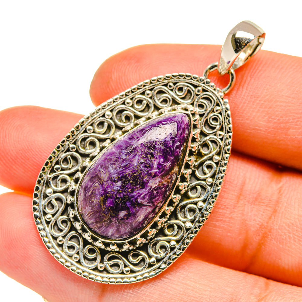 Charoite Pendants handcrafted by Anasilvercos - PD5179