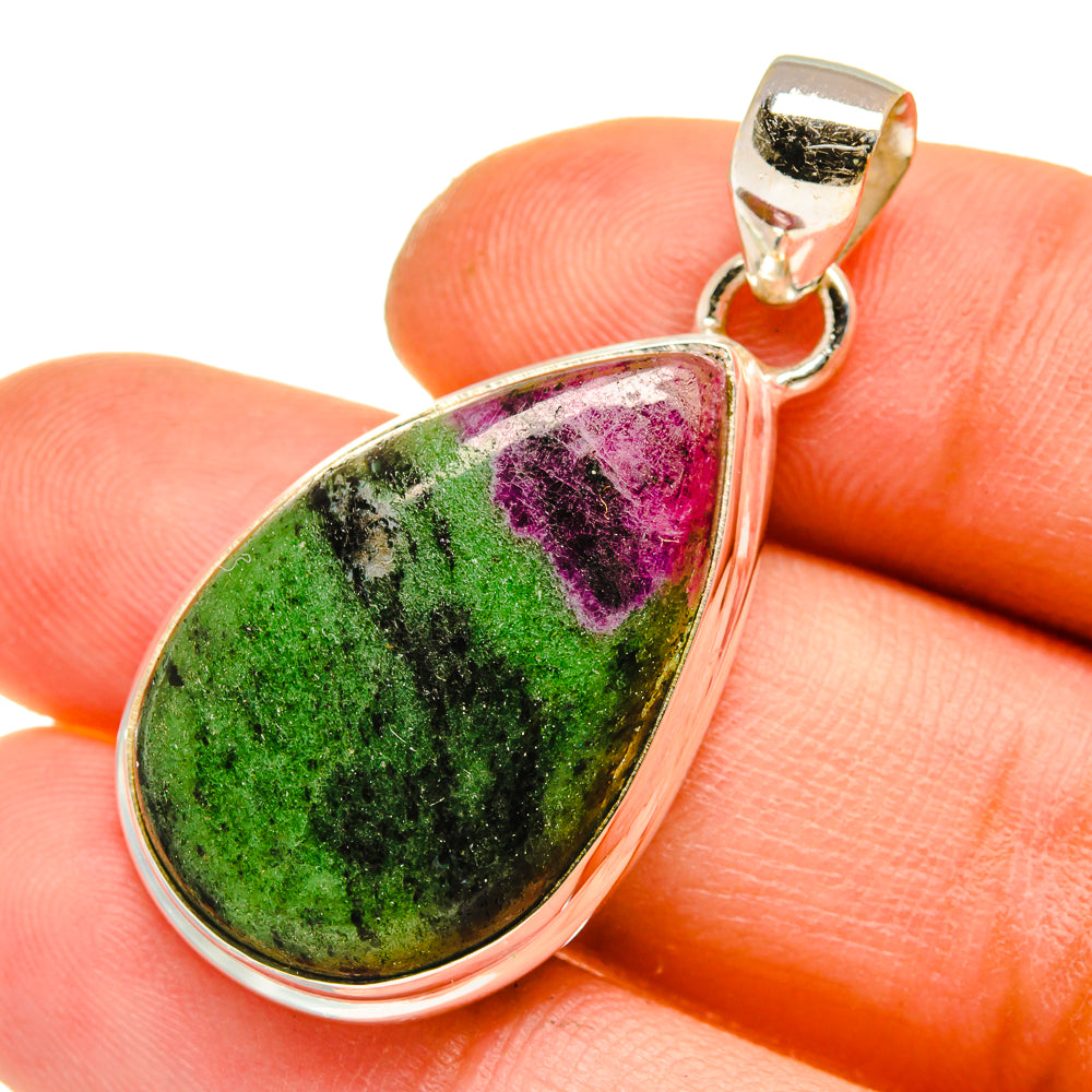 Ruby Zoisite Pendants handcrafted by Anasilvercos - PD5182