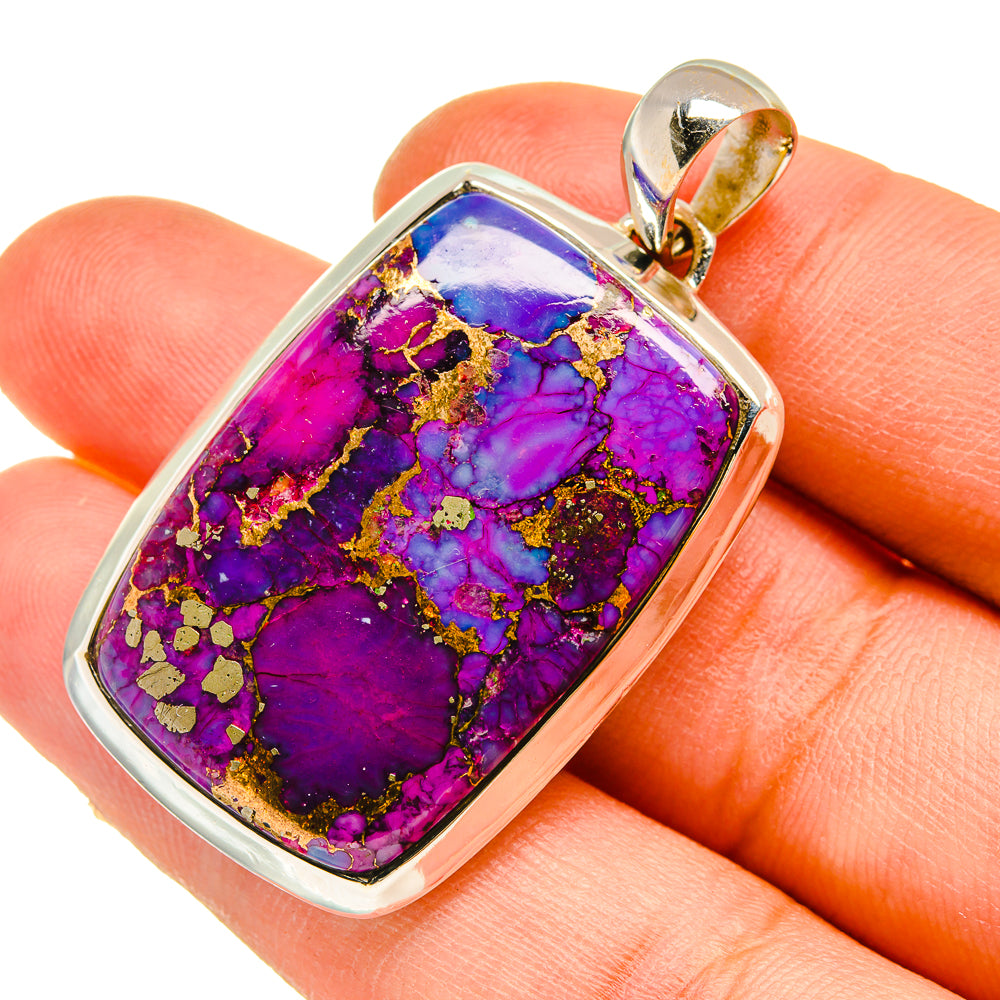 Purple Copper Composite Turquoise Pendants handcrafted by Anasilvercos - PD5183