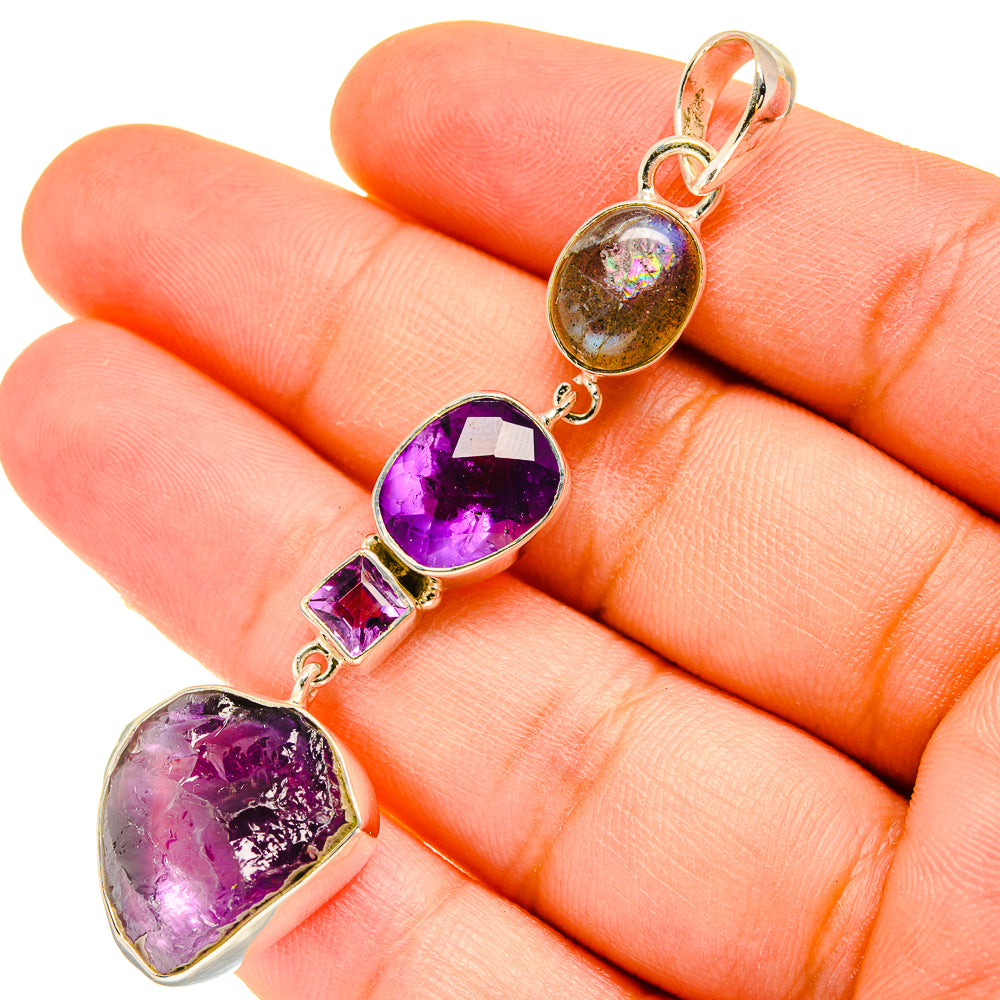 Amethyst Pendants handcrafted by Anasilvercos - PD5189
