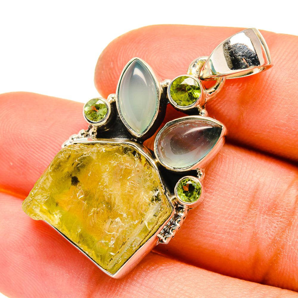 Prehnite Pendants handcrafted by Anasilvercos - PD5200