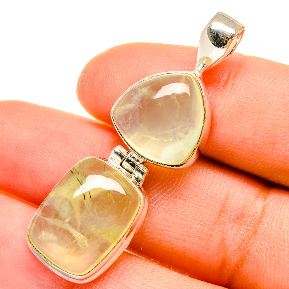 Prehnite Pendants handcrafted by Anasilvercos - PD5204