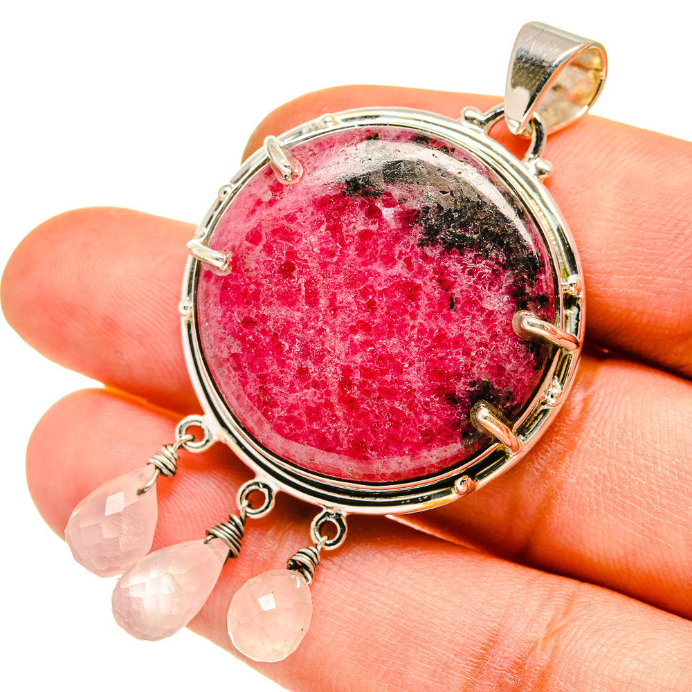 Rhodonite Pendants handcrafted by Anasilvercos - PD5208