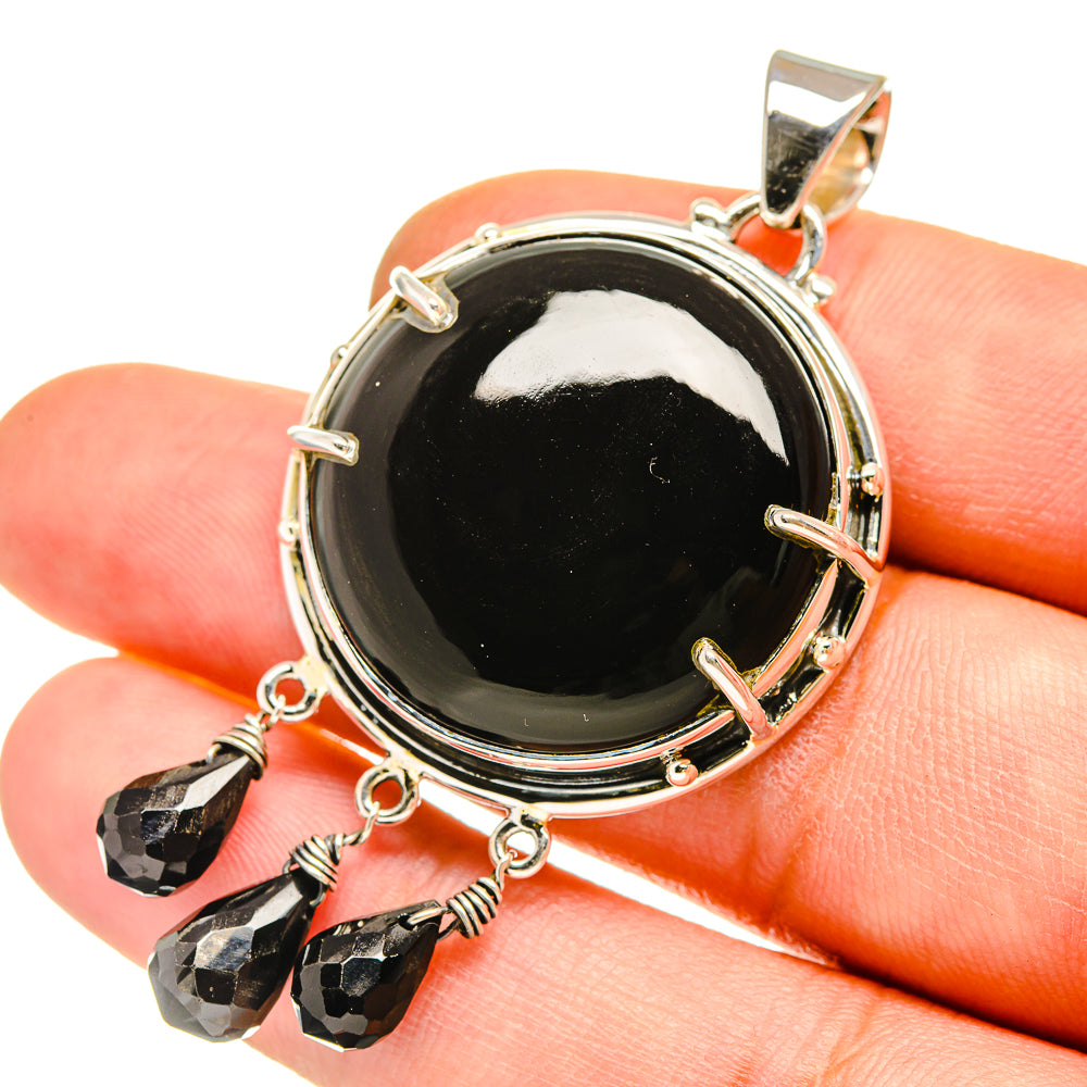 Black Onyx Pendants handcrafted by Anasilvercos - PD5209