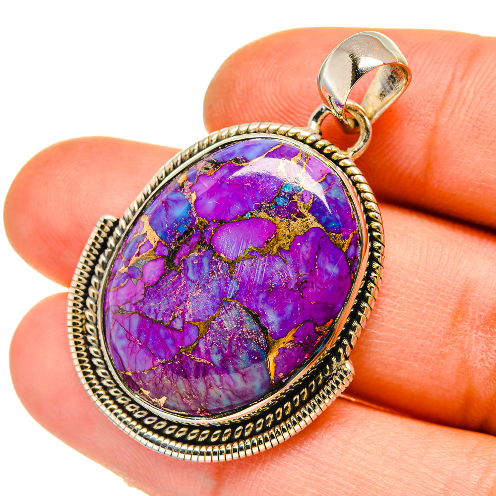 Purple Copper Composite Turquoise Pendants handcrafted by Anasilvercos - PD5211