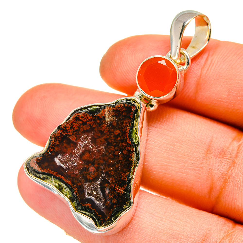 Plume Agate Pendants handcrafted by Anasilvercos - PD5213