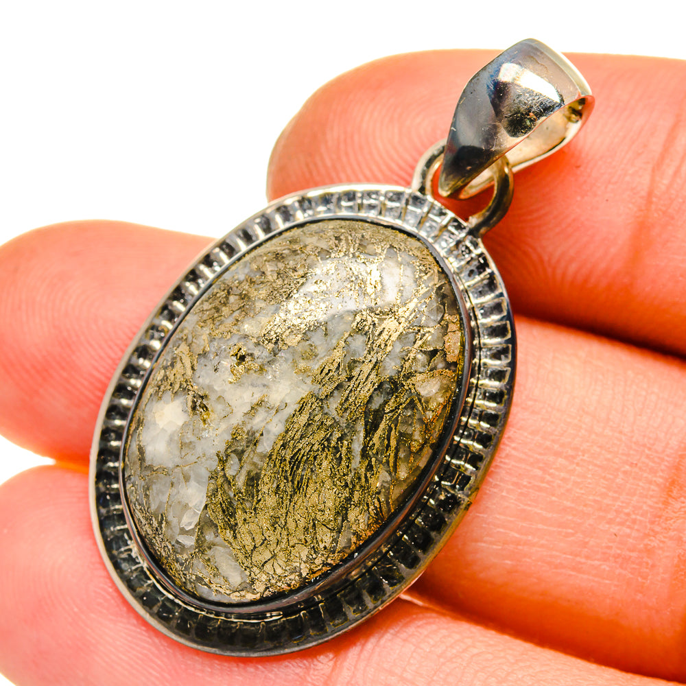 Pyrite Agate Pendants handcrafted by Anasilvercos - PD5215