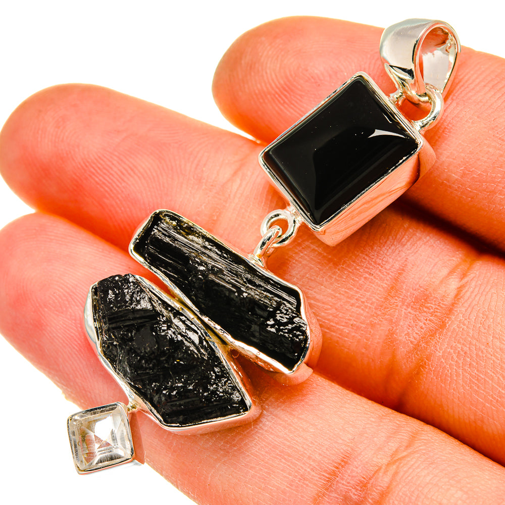 Black Onyx Pendants handcrafted by Anasilvercos - PD5222